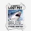 Lost Pet Note Shark Adult Crew Neck Long Sleeve Tee - 2 of 3
