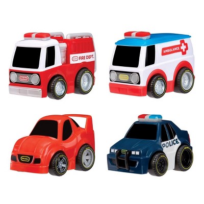 Kaplan Early Learning Crazy Fast Cars - 4 Pull-Back Vehicles