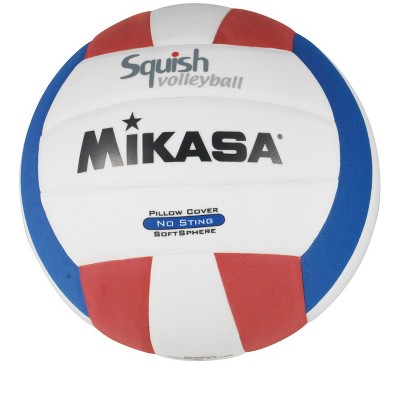 Mikasa Squish Volleyball, Red/White/Blue