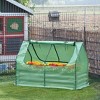 Aoodor  Raised Garden Metal Bed Mini Greenhouse Kit with 2 Roll-up Zipper Doors, for Vegetables Herbs and Flowers - 2 of 4