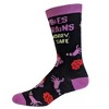 Crazy Dog T-Shirts Women's Women's Zombies Eat Brains so You're Safe Socks Funny Sarcastic Humor Halloween Vintage Footwear - 3 of 4