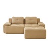 AENKYO 82-Inch Square Cloud Couch Modular Sectional Loveseat Sofa, No Assembly Required - Deep Seat Ergonomic Floor Lounge for Living Room - Camel - 4 of 4