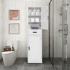 USIKEY 67“ Tall Bathroom Cabinet, Storage Cabinet with 4 Shelves & 2 Doors, Narrow Storage Cabinet for Living Room, Home Office, White - 4 of 4
