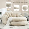 Chenille Bean Bag Sofa with Memory Foam Filling, Fluffy Bean Bag Sofa for Living Room or Bedroom, Oversized Upholstered Bean Bag Sofa-Koiai - 2 of 4