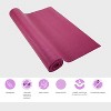 Wai Lana Yogi Mat by (Color: Lily Pond Purple) - 1/8 inch Thick, Non-slip, Stylish, Latex-Free, Lightweight, Optimum Comfort - 3 of 4