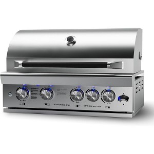 36" Bulit in Grill, Natural Gas Grill, Stainless Steel 4-Burner Grill Head with Rear Infrared Burner - 1 of 4
