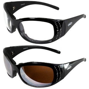 2 Pairs of Global Vision Eyewear Marilyn 2 Plus Safety Motorcycle Glasses - 1 of 4