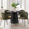 Linen Dining Chair Set Of 2 Modern Design,Upholstered Dining Chair With Back For Kitchen Or Dining Room-Tanpinhause - 2 of 4