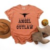 Simply Sage Market Women's Little Bit Angel Horns Short Sleeve Garment Dyed Tee - 2 of 2