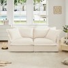 GDFStudio Cheryl 83.4" Slipcovered/Detachable Cover Chenille Wood Sofa with Four Pillows - 3 of 4
