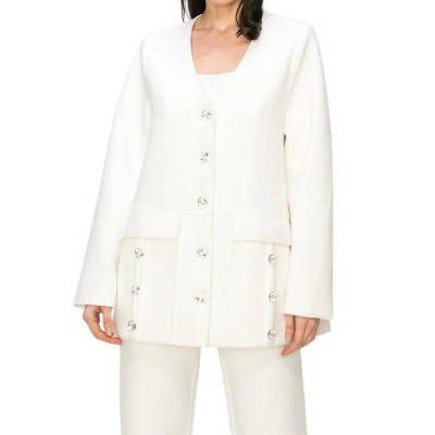 Women's Felicity Jacket with Diamond Studs - Joh XS