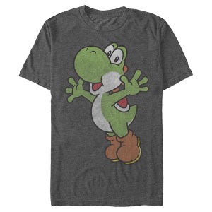 Men's Nintendo Yoshi Smiling Jumping T-Shirt - 1 of 4