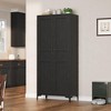 63 Inch Tall Storage Cabinet, Kitchen Pantry Cabinet 5 Tier Bathroom Cabinet with 4 Doors Adjustable Shelves - 2 of 4