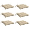 vidaXL Pallet Cushions 6 pcs Beige 19.7"x19.7"x2.8" Oxford Fabric - 3 of 4