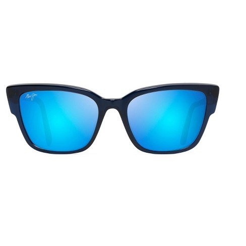 Maui Jim Kou Cat Eye Sunglasses - Blue lenses with Blue frame