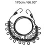 Unique Bargains with Metal Clips*12 & Windproof Beads*13 Clothesline 1 Pc - 4 of 4
