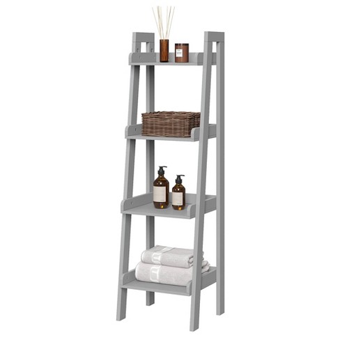 narrow ladder shelf bathroom