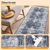 Machine Washable Area Rug for Bedroom Foldable Ultra Thin Low Pile Carpet Non Slip Indoor Floor Cover - 2 of 4