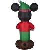 Disney Christmas Airblown Inflatable Mickey Mouse with Plaid Accents, 6 ft Tall, Green - 3 of 4
