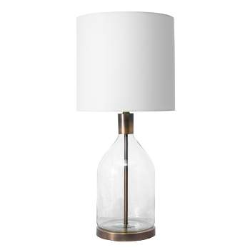 nuLOOM Vista Glass 29" Table Lamp Lighting - Gold 29" H x 12" W x 12" D