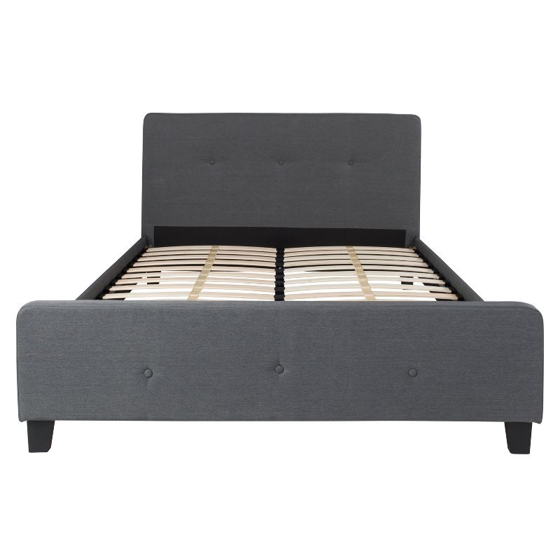 Flash Furniture Tribeca Queen Size Tufted Upholstered Platform Bed in Dark Gray Fabric, 5 of 6