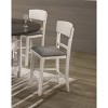 NicBex Set of 2 Bar Stools for Kitchen Island,Counter Bar Stools with Flared Back Legs,Bar Chairs for Dining Rooms,Kitchens Islands,White - 2 of 4