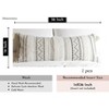 LISM 1 Pack Lumbar Throw Pillow Cover,Rectangular Boho Pillowcase - 3 of 4