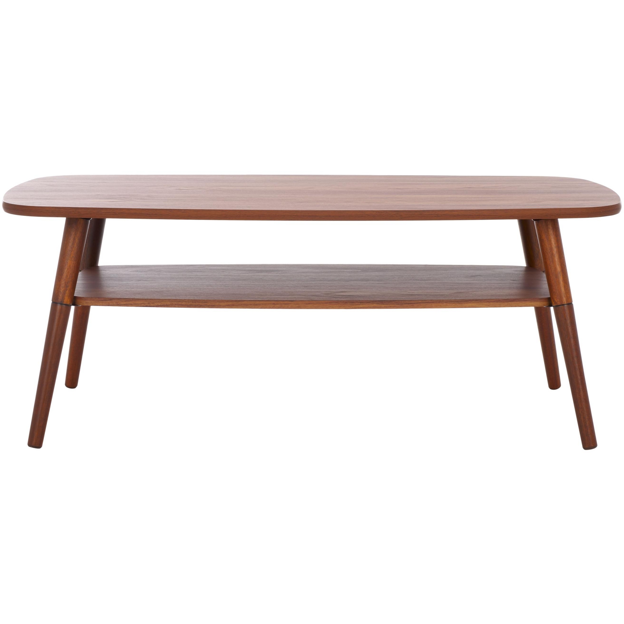 Karou 2 Tier Coffee Table - Walnut - Safavieh