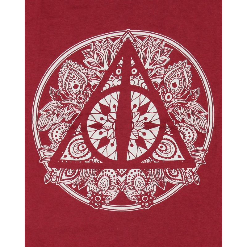 Harry Potter Womens' The Deathly Hallows Henna Design Graphic T-Shirt, 3 of 5