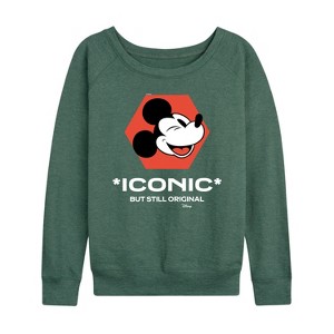Women's - Disney - Iconic But Still Original Lightweight French Terry Wide Neck Long Sleeve Shirt - 1 of 4