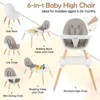 Infans 5-in-1 Baby High Chair Infant Wooden Convertible Chair w/ 5-Point Seat Belt Gray - 4 of 4