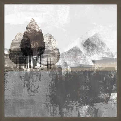 Svelte Clay Grey Abstract Landscape Framed Wall Art