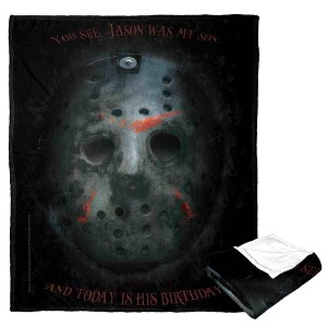 Warner Bros. Friday the 13th Today Is His Birthday Silk Touch Throw Blanket 50x60 Inches - 1 of 4