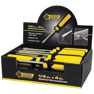 Steel Grip 1/4 in. X 4 in. L Slotted Screwdriver 1 pc (Case of 24) - 1 of 1