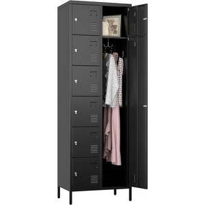 AOBABO 8 Doors Metal Lockers for Employees School Office Gym Home Storage, 15.75" D x 23.62" W x 72" H,Assembly Required - 1 of 4