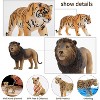 8-Piece Jungle Animal Family Set, 2-5 Inch Plastic Figures with Lion, Tiger & Cubs for Play and Cake Decor - 3 of 4