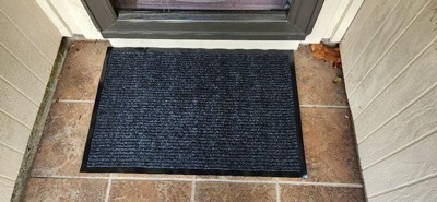 Oversized Ribbed Indoor/outdoor Door Mat (24 X 36)-perfect For Mud-rooms,  High Traffic Areas, Garages, Doorways, And Everyday Home Use(dark Gray) :  Target