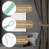 Unique Bargains Cotton Hand-Woven Decorative Metal Hook Curtain Drapes Holdbacks 23.6" - 3 of 4