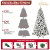 Resenkos Artificial 8ft Flock LED-lit Christmas Tree with 1460PVC Mixed Branch Tips - 2 of 4