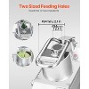 VEVOR Food Processor & Vegetable Chopper, 2 Feeding Holes  with Detachable 6 Blades, 3mm/5mm/7mm/10mm Shredder, 2mm/4mm Slicer, Silver - 4 of 4