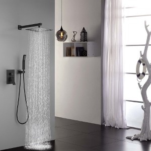 LOVMOR 10 inch Shower Head Bathroom Luxury Rain Mixer Shower Complete Combo Set Wall Mounted - 1 of 4