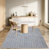 Washable Area Rugs Modern Plaid Indoor Floor Carpet with Non-Slip Backing Stain-Resistant Soft Low Pile Rugs for Living Room - 2 of 4