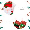 3 Pcs Knitted Trim Christmas Stocking Set, 3D Festive Christmas Characters boots decoration - 3 of 4
