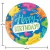 Creative Converting Birthday Paint Splatter Tableware Set 49ct - 2 of 4