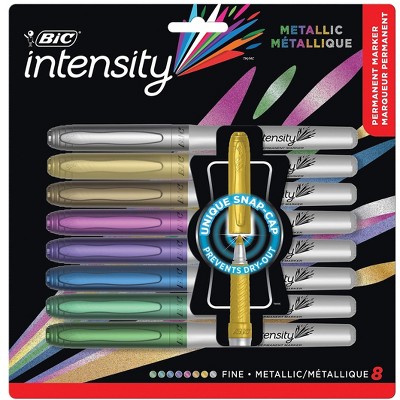 BIC Intensity Metallic Permanent Markers Fine Point Assorted Colors 1000331
