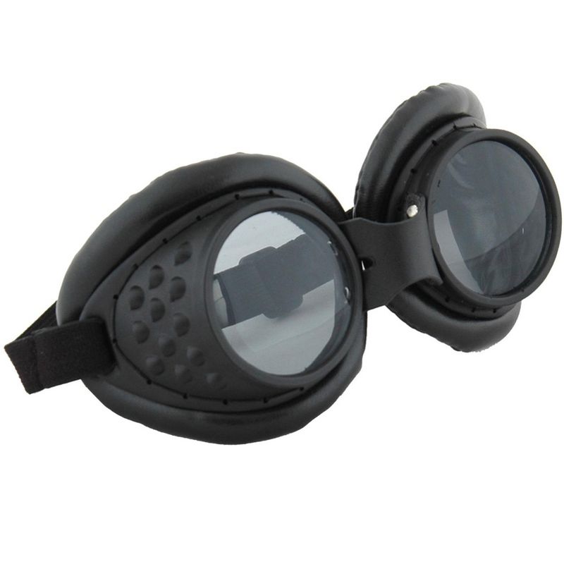 HalloweenCostumes.com    Adult's Radioactive Aviator Black Goggles, Black, 1 of 2