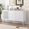 58 Inch Long TV Stand, Modern Cabinet With 2 Doors And 3 Drawers,TV Console Table For Living Room-Cuddlewood - 2 of 4