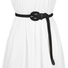 INSPIRE CHIC Women's PU Leather Braided Skinny Pin Buckle Waist Belt - 4 of 4