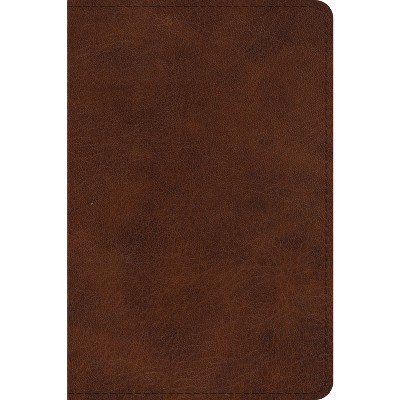 ESV Large Print Bible (Trutone, Deep Brown) - (Leather Bound)