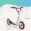 VisioGear 12 Inch Youth Scooter Kick Scooter for Kids 6+ with Adjustable Handlebar, Widened non-slip Footboard, White, 48.03"*23.62"*32.28" - 3 of 4